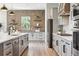 Beautiful kitchen with modern cabinets, stainless steel appliances, and an island with seating at 7778 Windwood Way, Parker, CO 80134