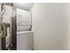 Cozy laundry room features a stacked washer and dryer at 2670 E Otero Pl # 11, Centennial, CO 80122