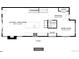 First floor plan displaying the kitchen, living room, bathroom, and dining room at 2248 S Lincoln St, Denver, CO 80210