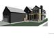 Dark siding, garage and covered patio with seating and table at 2403 Chase St, Edgewater, CO 80214