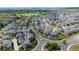 Sweeping aerial view of a well-planned neighborhood with tree-lined streets and diverse housing options at 18173 E 104Th Way, Commerce City, CO 80022