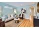Inviting living room with a light-filled atmosphere, neutral tones, and hardwood floors at 4844 Vallejo St, Denver, CO 80221