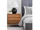 Detail of a stylish bedroom with nightstand, lamp, and decorative accessories at 421 S Pearl St, Denver, CO 80209