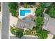 Aerial view of home featuring a large backyard with an in-ground pool at 8160 W Phillips W Ave, Littleton, CO 80128