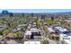 An aerial view of the neighborhood showing multiple buildings and tree-lined streets at 590 N Logan St # 303, Denver, CO 80203