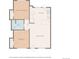 A floor plan of a home featuring a primary bedroom, bedroom, bath, kitchen, and living room at 4812 W 8Th Ave, Denver, CO 80204