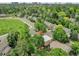 An aerial view of the neighborhood shows how densely treed and quiet it is at 6359 S Locust Way, Centennial, CO 80111