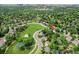 Aerial view of neighborhood with parks, trails, and easy access to the city at 6359 S Locust Way, Centennial, CO 80111