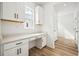 Home office offering built-in cabinetry, ample counter space, and natural light at 39720 Congress Ln, Elizabeth, CO 80107