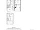 Combined floor plan with detailed dimensions of each room layout of the home at 7624 S Cove Cir, Centennial, CO 80122