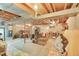 Unfinished basement with exposed beams and utility hookups, ready for customization at 2840 S Kenton Ct, Aurora, CO 80014