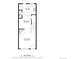 Floor plan showing the layout of the living room, kitchen, dining area, and bathroom with dimensions at 10814 Bayfield Way, Parker, CO 80138