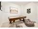Game room with an air hockey table, bean bag chairs, and carpeted floors at 99 S Albion St, Denver, CO 80246