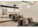 Home theater with multi-level seating, a projector, and overhead lighting at 99 S Albion St, Denver, CO 80246
