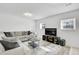 Bright living room with modern decor, featuring a comfortable couch, sleek coffee table, and entertainment center at 5183 Durham Ct, Denver, CO 80239