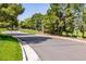 Scenic community street lined with mature trees and manicured landscaping, conveying a peaceful atmosphere at 9 Roder Gate Ln, Castle Pines, CO 80108
