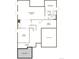 Basement floor plan with recreation room, bedroom, flex room, and unfinished storage areas at 2478 Bitterroot Pl, Highlands Ranch, CO 80129