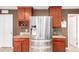 Modern kitchen boasts stainless steel appliances and granite countertops at 3505 Dinosaur St, Castle Rock, CO 80109