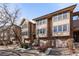 Three-unit townhome building with attached garages and landscaping at 1023 N Pennsylvania St, Denver, CO 80203