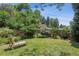 Landscaped backyard with lush greenery and lawn at 2872 S Zenobia St, Denver, CO 80236