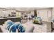 Open concept living area with neutral paint, and sliding glass doors to the outside at 7465 S Ivy Way, Centennial, CO 80112