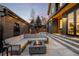 Inviting backyard with a modern fire pit and comfortable seating, perfect for outdoor gatherings at 1035 S Josephine St, Denver, CO 80209