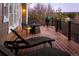 Enjoy outdoor living on this deck with a fire pit, grill, and comfortable lounge seating at 7332 Woodglen Pl, Castle Pines, CO 80108