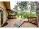 Inviting back deck offering ample space and scenic views of lush greenery at 8788 E Tanglewood Rd, Franktown, CO 80116