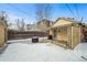 Covered patio and backyard with detached garage at 4234 N Raleigh St, Denver, CO 80212