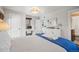 Comfortable bedroom with private bathroom and built-in workspace at 4234 N Raleigh St, Denver, CO 80212