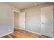 Bedroom with wood floors and closet at 4804 N Raleigh St, Denver, CO 80212