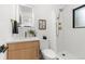 Modern bathroom featuring a vanity with storage and a shower with great water pressure at 11241 W 60Th Ave, Arvada, CO 80004