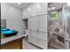 Modern bathroom featuring a luxurious shower and sleek vessel sinks at 1390 Emporia St, Aurora, CO 80010
