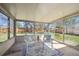 Relaxing sun room with lots of windows overlooking the backyard and comfortable chairs at 12931 E 46Th Ave, Denver, CO 80239