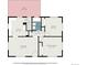 Floorplan featuring a living room, primary bedroom, bedroom, kitchen, patio, hall, and bathroom at 7625 Turner Dr, Denver, CO 80221
