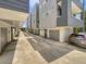 Modern condo exterior featuring garage doors and contemporary architectural design at 1245 Utica St # 104, Denver, CO 80204