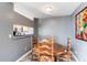 Cozy dining area with wooden table and chairs, conveniently adjacent to the kitchen at 9576 Deerhorn Ct # 50, Parker, CO 80134