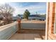 View from the patio looking out to the garages and neighboring buildings at 9576 Deerhorn Ct # 50, Parker, CO 80134