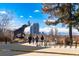 Outdoor park view featuring a mammoth statue with the Denver skyline in the background at 2140 S Ash St # 101, Denver, CO 80222