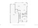 Detailed floor plan of the first story, highlighting the layout of the kitchen, living room, mudroom, and garage at 8378 Arapahoe Peak St, Littleton, CO 80125