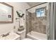 Bathroom with tiled shower/bath combination at 7559 S Turkey Creek Rd, Morrison, CO 80465