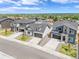Beautiful aerial shot of contemporary houses in a neighborhood with meticulously landscaped yards and wide streets at 5970 S Platte Canyon Dr, Littleton, CO 80123