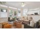 Sunlit living room with plush seating, natural light, and access to outdoor space at 300 Hudson St # 109, Denver, CO 80220
