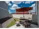 Charming backyard with patio furniture set, ideal for outdoor dining and relaxation at 4431 N Quatar Ct, Aurora, CO 80019