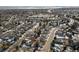 An aerial view of a home in a neighborhood at 7288 S Zephyr Way, Littleton, CO 80128