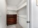 Organized walk-in closet with ample shelving and storage, providing convenience and tidiness at 2466 S Delaware St # 3, Denver, CO 80223