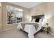 Inviting bedroom features large window, and stylish decor, offering a serene and welcoming space at 457 Black Feather Loop # 703, Castle Rock, CO 80104