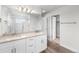 Modern bathroom features a double vanity, spacious shower and ample storage at 2165 Peralta Loop, Castle Rock, CO 80104