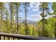 Breathtaking mountain views framed by lush pine trees from the property at 6803 Snowshoe Trl, Evergreen, CO 80439