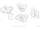 All floors' plans showing layout for first, second, third floors and basement at 6650 Village Rd, Parker, CO 80134